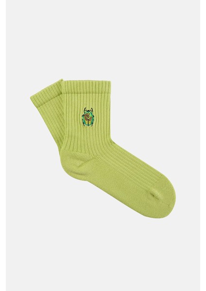 Beetle Havlu Çorap - Yeşil