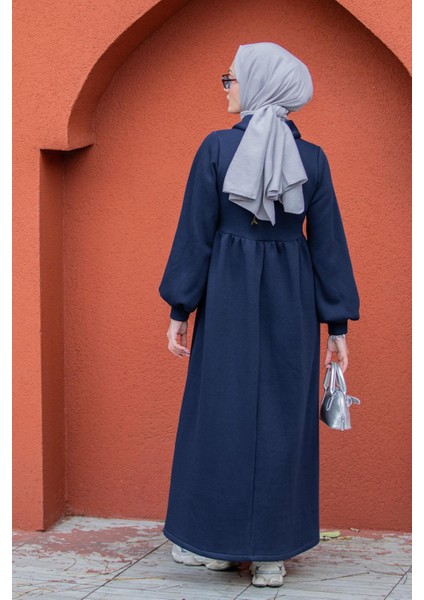 Fermuarlı Üç Iplik Şardonlu Sweat Elbise-Laci fırsatları