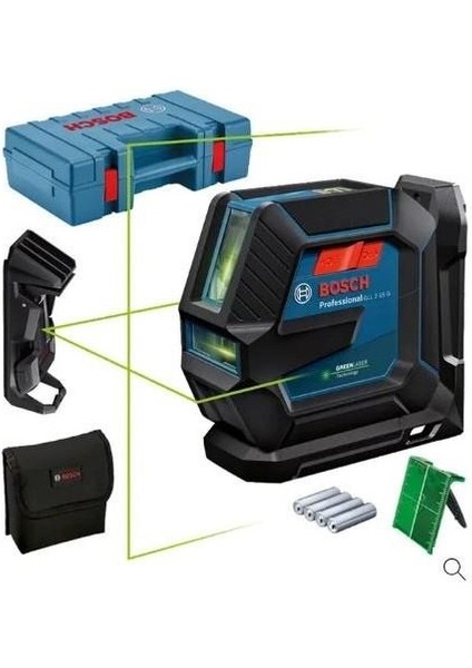 Gll 2-15 Yeşil Lazer Hizalama Üniversal Tutucu LB10 ve Tavan Klipsi ile Takım Çantası Içinde