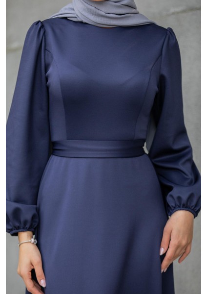 Luvi Pufy Dalgıç Balon Kollu Elbise-Laci fiyatları