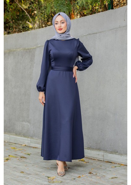 Luvi Pufy Dalgıç Balon Kollu Elbise-Laci modelleri