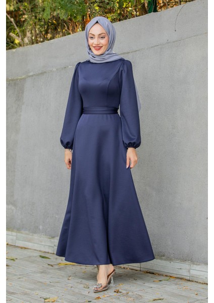 Luvi Pufy Dalgıç Balon Kollu Elbise-Laci indirimleri