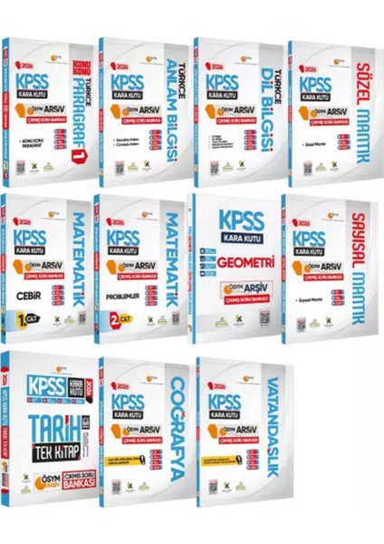 2026 Kpss Kara Kutu Gy-Gk Avantaj Set Çıkmış Soru Bankası Konu Özetli Dijital Çözümlü