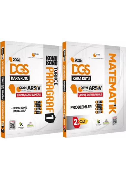2026 Dgs Kara Kutu Paragraf ve Problemler Ösym Çıkmış Soru Bankası 2li Set Konu Özetli Çözümlü