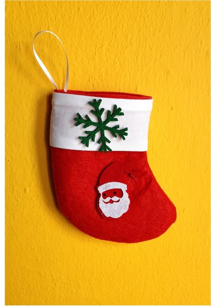 Kırmızı Keçe Yılbaşı Süsü: Noel Baba, Geyik ve Çam Ağacı Figürleri fiyatları