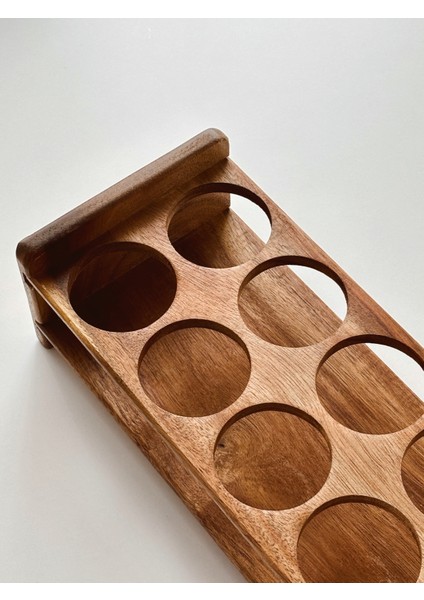 12'li Akasya Kapaklı Standlı Cam Baharatlık