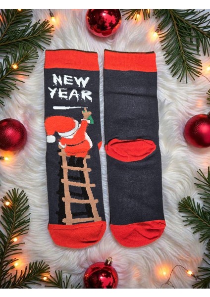 - Yılbaşı Temalı Unisex Çorap – Desenli Özel Tasarım (Hediye Paketli) modelleri