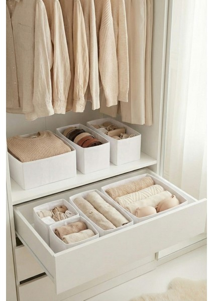 6'lı Çekmece Dolap Içi Düzenleyici Saklama Kutusu Organizer Set fiyatları