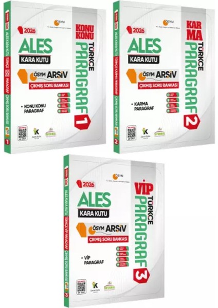 2026 Ales Türkçe Kara Kutusu Paragraf 3lü Altın Set Ösym Çıkmış Soru Bankası Konu Özetli Çözümlü