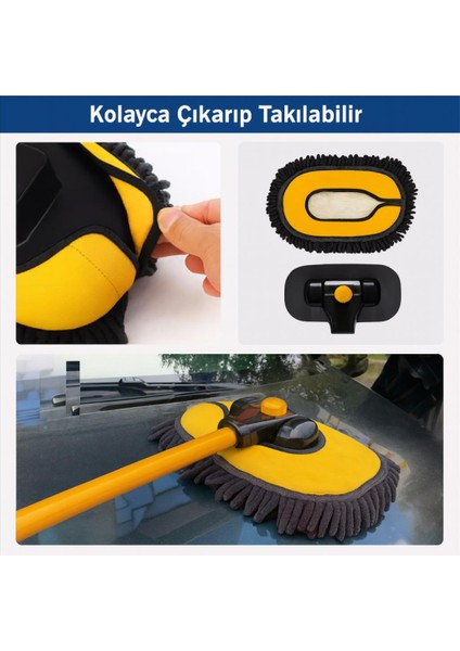 Yedek Araç Yıkama Fırça Bezi, Oto Temizleme Fırçası Yedek Mop, Çizmez, Süper Emici, Kolay Tak-Çıkar modelleri