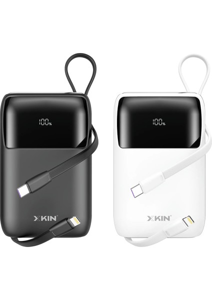 Ultra Hızlı 20000MAH Güç Bankası | Dahili Kablolar 22.5W Dijital Ekranlı USB ve 20W Usb-C Güç Dağıtımı Powerbank fiyatları