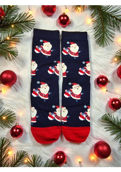 - Yılbaşı Temalı Unisex Çorap – Desenli Özel Tasarım (Hediye Paketli)