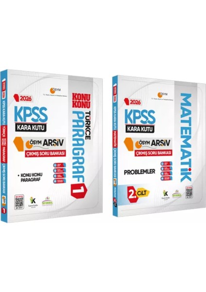 2026 Kpss Kara Kutu Paragraf ve Problemler Ösym Çıkmış Soru Bankası 2li Set Konu Özetli Çözümlü