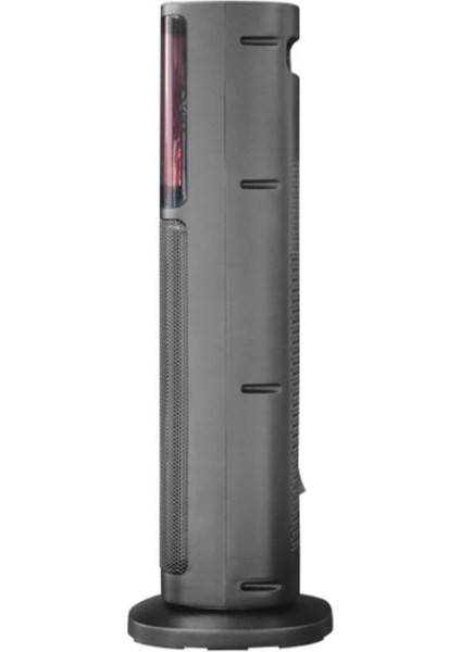 German OBEN Grey Series Seramik Kule Tipi Fanlı Isıtıcı Dijital Ekran Şömine Efektli Uzaktan Kumandalı