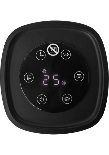 German OBEN Grey Series Seramik Kule Tipi Fanlı Isıtıcı Dijital Ekran Şömine Efektli Uzaktan Kumandalı