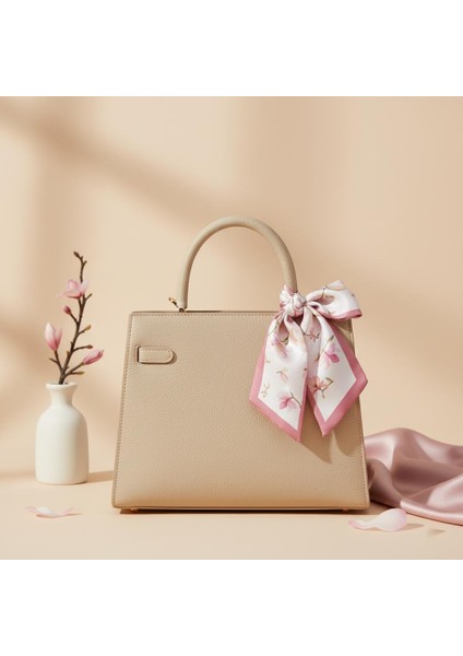 Pembe Çiçek Desenli Bandana Fular fiyatları