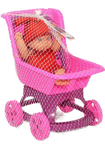 Oyuncak Çekçekli Puset ve Bebek – 25 cm Puset, 20 cm Bebek, Renkli Kıyafetli Mini Bebek Seti fiyatları