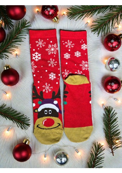 - Yılbaşı Temalı Unisex Çorap – Desenli Özel Tasarım (Hediye Paketli) modelleri