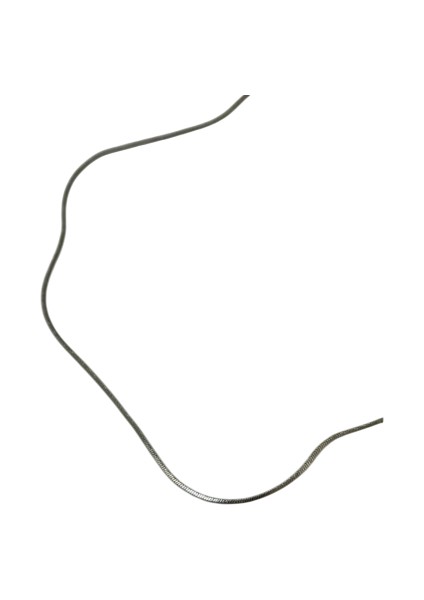 Paslanmaz Çelik 2mm Ince Italyan Zincir 60CM Kolye - Silver