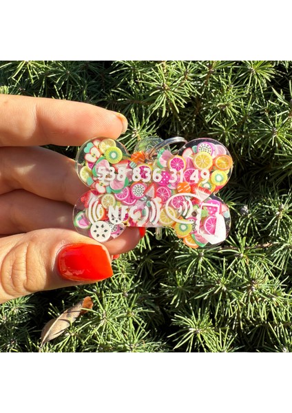 NFC Pet Künyesi: Tek Dokunuşta Dijital Profil + Anında Konum Bildirimi. Şarj ve uygulama gerektirmez; ömürlük kimlik + kaybolma anında en hızlı çözüm. Model: 5 cm Meyve Bahçesi modelleri