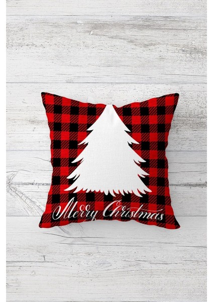 Beyaz Çam Ağacı ve Geyik Temalı Yılbaşı Kırlent Kılıfı Takımı (4'lü) fiyatları