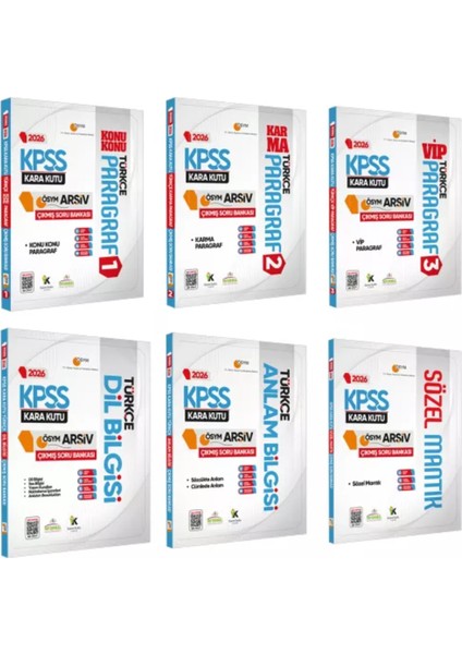 2026 Kpss Türkçe Kara Kutu 6lı Altın Set Ösym Çıkmış Soru Bankası Konu Özetli Dijital Çözümlü