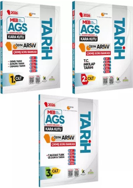 2026 Meb-Ags Tarih Kara Kutusu 3lü Modüler Set Ösym Çıkmış Soru Bankası Konu Özetli Dijital Çözümlü
