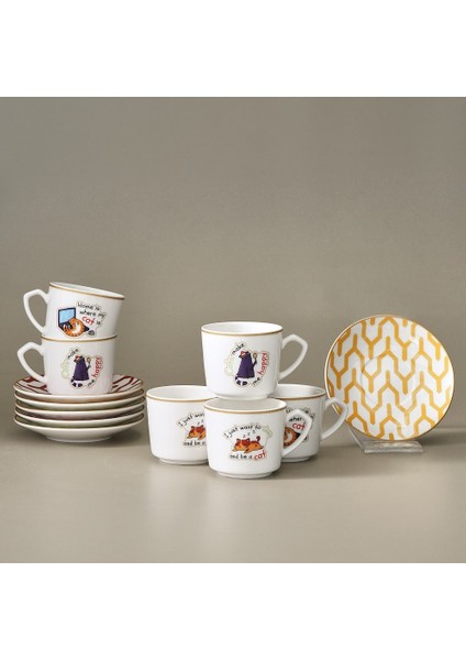 Bonbon 6 Kişilik Kahve Fincan Takımı 80 ml