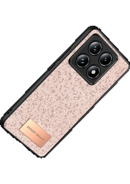 MYT09 Xiaomi Mi 14T Pro Bright Simli Kapak - Pembe modelleri