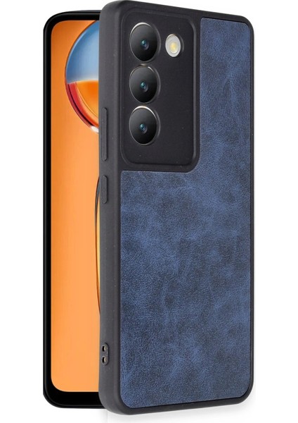 MYT09 Vivo V30 Lite 4g Kılıf Aras Deri Kapak - Lacivert fiyatları