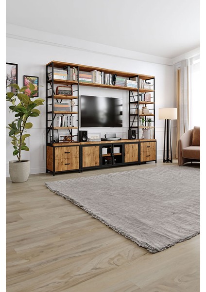 Frezya V2 Tv Ünitesi - Size Özel Üretim - Gerçek Ağaç - Köknar