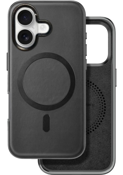 MYT09 iPhone 16 Puskas Magsafe Kapak - Siyah