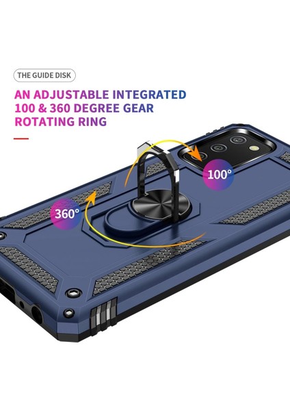 MYT09 Samsung Galaxy A02S Kılıf Sofya Yüzüklü Silikon Kapak - Lacivert indirimleri