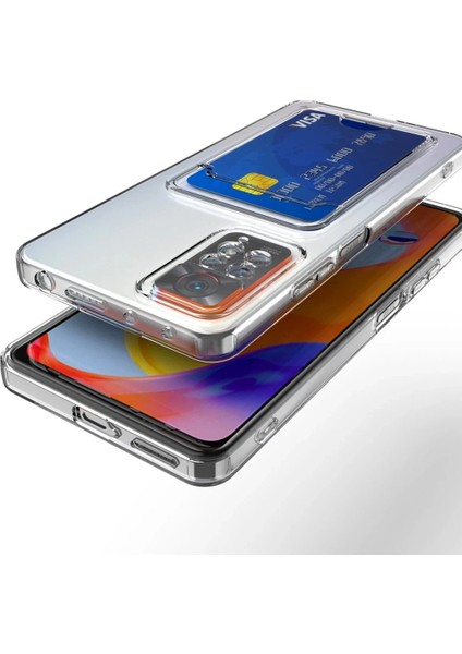 MYT09 Xiaomi Redmi Note 11 Kılıf Kart Şeffaf Silikon - Şeffaf