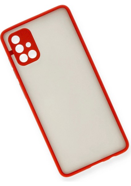 MYT09 Samsung Galaxy A71 Kılıf Montreal Silikon Kapak - Kırmızı modelleri
