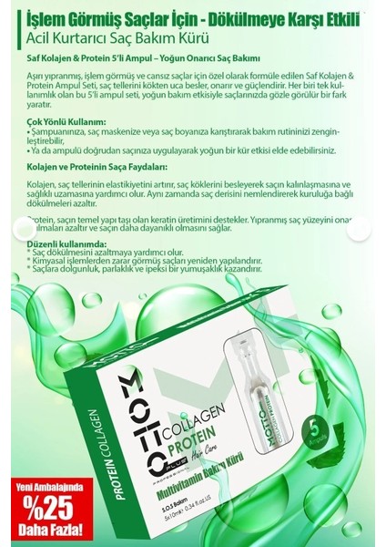 Multivitamin Collagen - Protein Acil Kurtarma Saç Bakım Kürü 5X10ML 5 Ampul modelleri