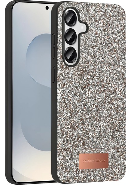 MYT09 Samsung Galaxy S25 Plus Bright Simli Kapak - Gold modelleri