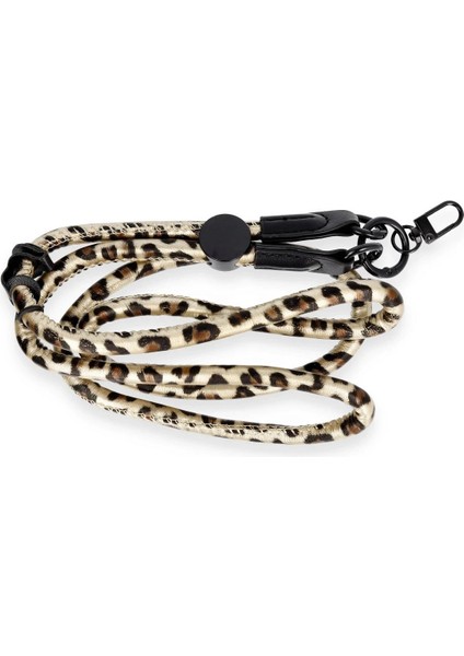 MYT09 Jı Leopar Desenli Boyun Askısı - Gold