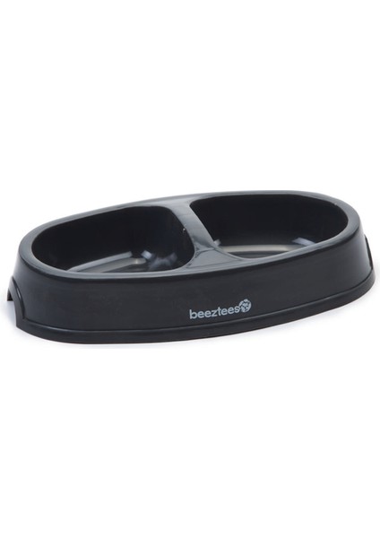 Mtxdpn Beeztees Kedi Ikili Mama ve Su Kabı, Plastik, Antrasit, 2X150ML