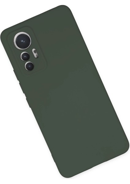 MYT09 Xiaomi Mi 12 Lite Kılıf Nano Içi Kadife Silikon - Koyu Yeşil modelleri