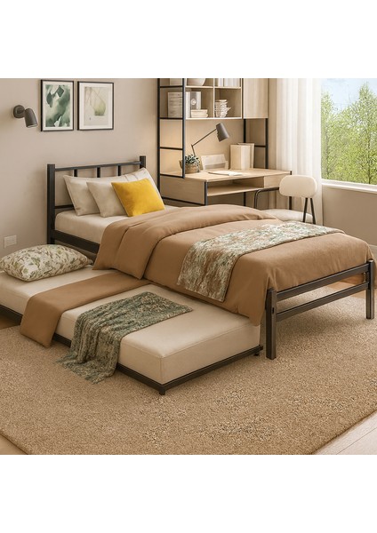 Atlas Yavrulu Metal Karyola 80 x 190-90 x 190