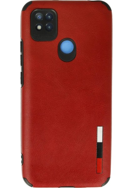 MYT09 Xiaomi Redmi 9c Kılıf Loop Deri Silikon - Kırmızı