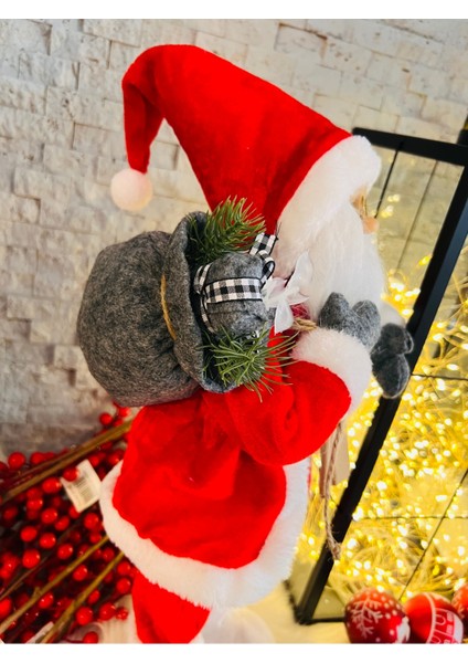 Yılbaşı Süsü Kırmızı Noel Baba Figür 45 Cm, Dekoratif ve Hediye Alternatifi