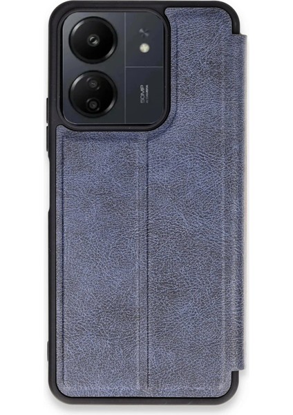 MYT09 Xiaomi Redmi 13C Kılıf Flip Cover - Lacivert