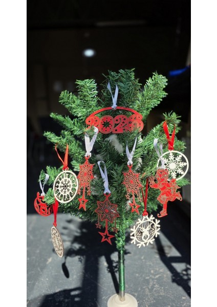 12'li Noel Ağacı Süsü Seti, Yılbaşı Dekorasyonu Için Parlak ve Renkli Süsler fırsatları