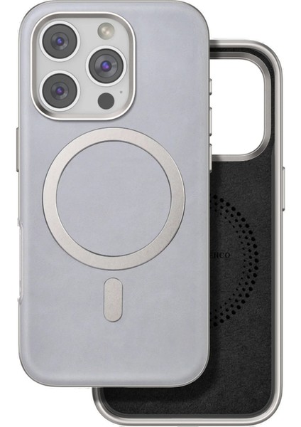 MYT09 iPhone 16 Pro Puskas Magsafe Kapak - Titan Gri