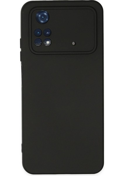 MYT09 Xiaomi Poco M4 Pro 4g Kılıf Nano Içi Kadife Silikon - Siyah