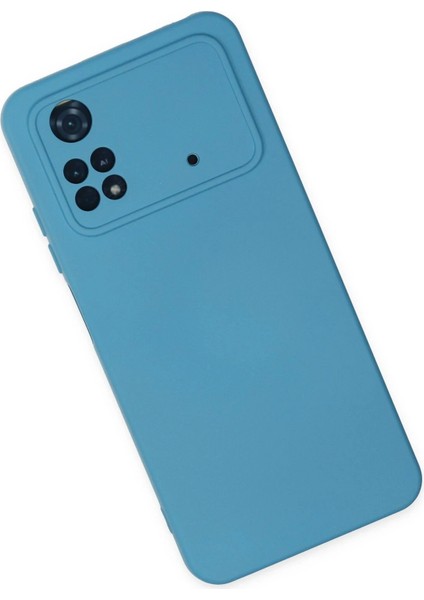 MYT09 Xiaomi Poco M4 Pro 4g Kılıf Nano Içi Kadife Silikon - Mavi fiyatları