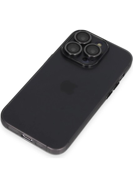 MYT09 iPhone 13 Pro Kılıf Luko Lens Silikon - Siyah