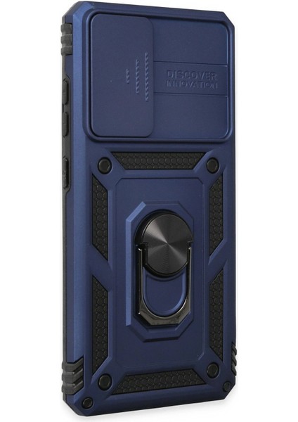 MYT09 Samsung Galaxy A52 Kılıf Pars Lens Yüzüklü Silikon - Lacivert fiyatları